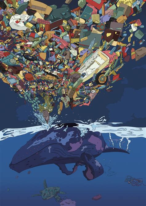 Save The Ocean By Mellon On Creative Network Environmental Art Trash