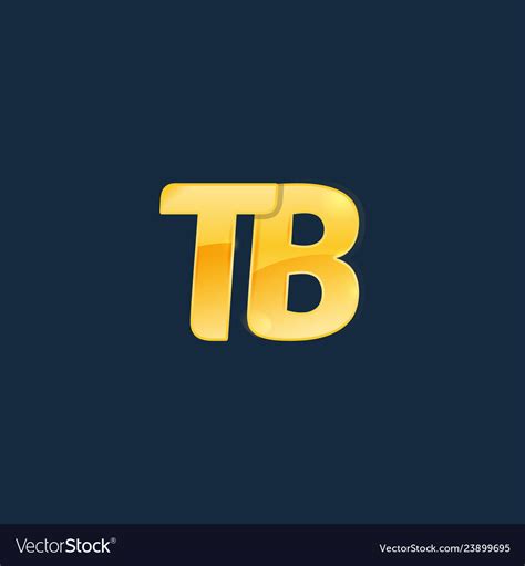 Initial Letters Tb T B With Logo Design Royalty Free Vector