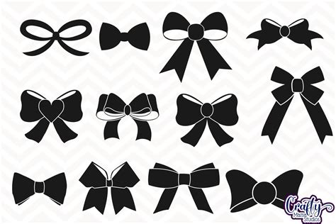 Bow Svg Bows Clip Art Bow Svg Bundle Bow Silhouettes By Crafty Mama