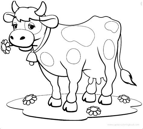 Cow Drawing For Kids To Colour K5 Worksheets Cow Colo