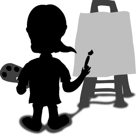 Cartoon Character Painting Blank Slate Clip Art At Vector