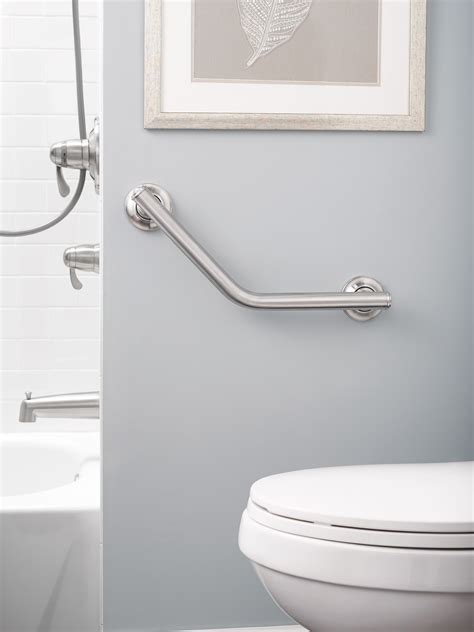 16 Angled Grab Bar Adl Solutions Grab Bars In Bathroom Accessible