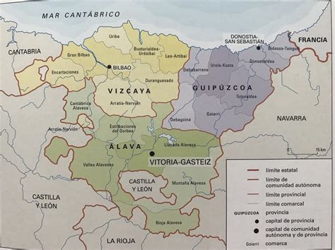 Mapa Pais Vasco Provincias Actualizado Abril 2024