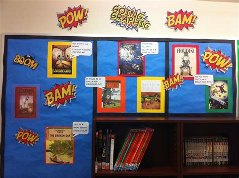 My Lower School Library Graphic Novel Bulletin Board Re Creating This