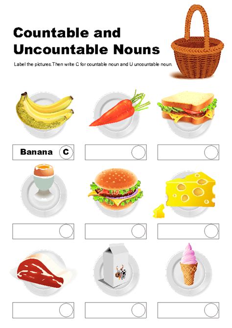 Countable And Uncountable Activity Nouns Worksheet Uncountable Nouns