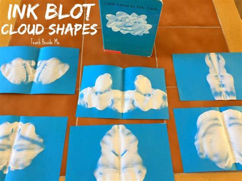 Ink Blot Cloud Shapes Craft For Little Cloud Book Weather Activities