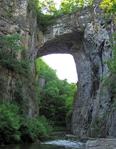 Natural Bridge Of Virginia With Ordovician Dolostones Over Limestones