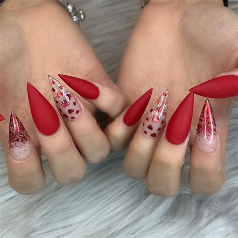 Red Acrylic Nail Designs 43 Best Red Acrylic Nail Designs Of 2020
