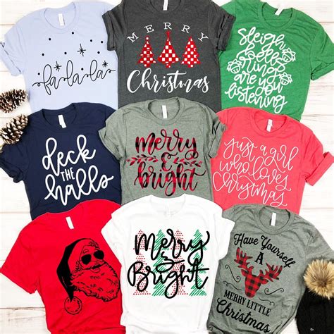 Holiday Tops 9 Designs Holiday Tops Colorful Shirts Christmas Shirts