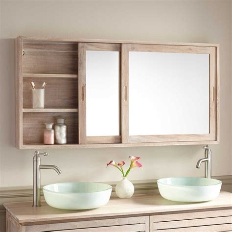 Heavy metal bathroom wall cabinet with wooden framed mirror door. 9 Basic Types of Mirror Wall Decor for Bathroom ...