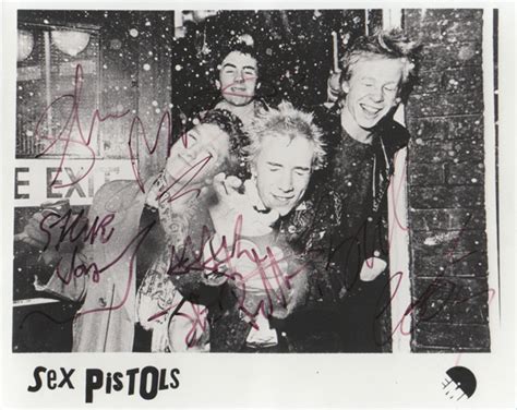 Sex Pistols Band Signed Emi Promotional Photograph