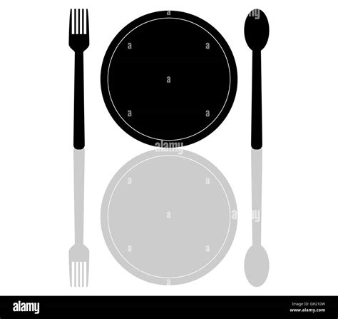 Plate And Cutlery Stock Photo Alamy