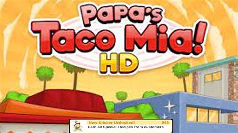 Papas Taco Mia Hd Todas Las Recetas Desbloqueadas Youtube