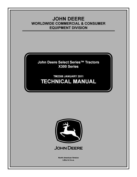 John Deere X360 Lawn Tractor Service Repair Manual By 1636794 Issuu