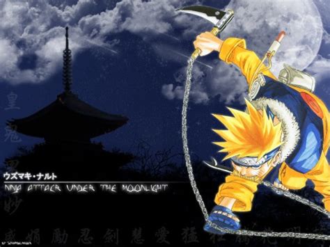 Naruto Wallpaper Ninja Attack Under The Moonlight Minitokyo