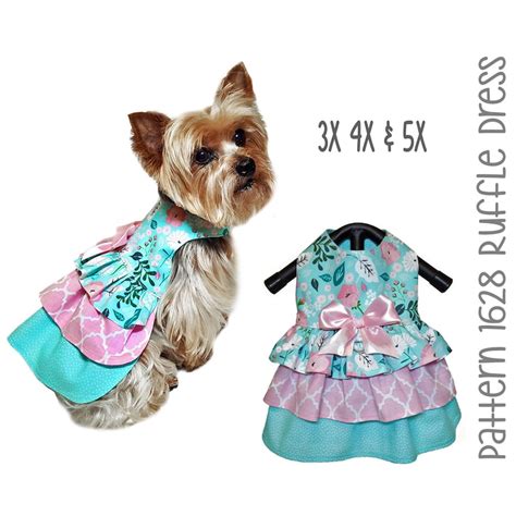 Ruffle Dog Dress Sewing Pattern 1628 Dog Clothing Pattern Etsy