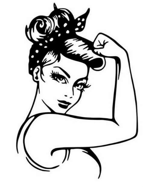 Strong Lady Woman Decal Mercari Girl Power Ideas Cricut Projects