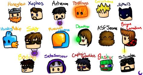 Minecraft Youtubers By Thepurplemoon5 On Deviantart