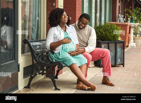 Portrait Of A Happy Pregnant African American Couple Stock Photo Alamy