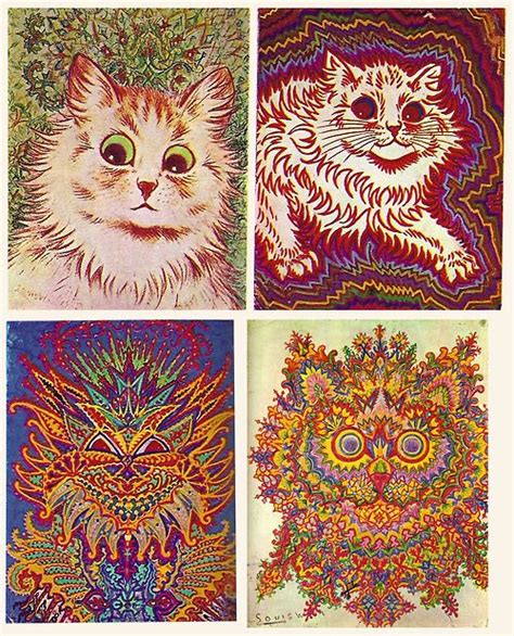 Louis Wain 1860 1939 Progression Of The Artists Worsening Condition