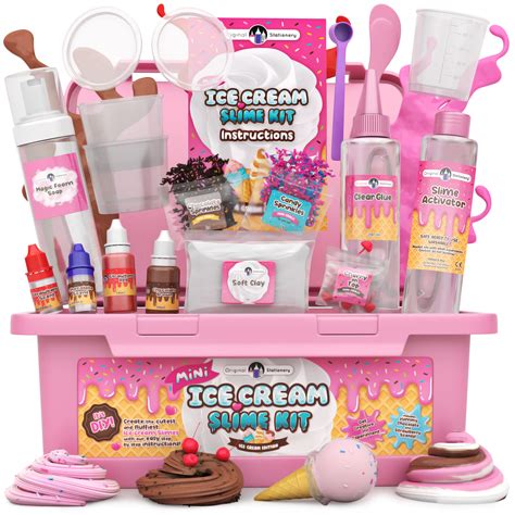 Original Stationery Mini Slime Kit For Girls Ice Cream Edition All You Need To Make Ice Cream