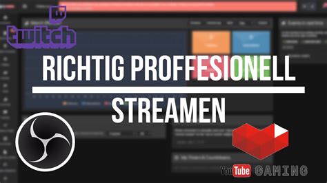 Richtig Professionell Streamen Obs Tipeeestream Youtube Gaming