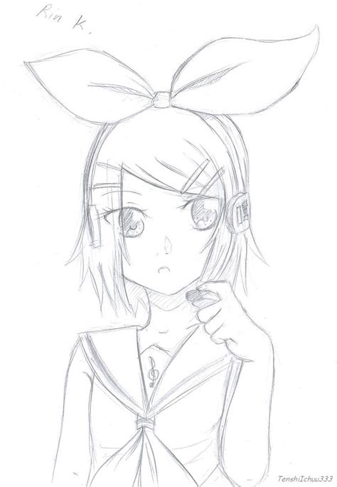 Testing One Two Three Rin Kagamine Sketch By Bewitchi On Deviantart