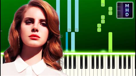 Lana Del Rey Radio Piano Tutorial Easy Youtube