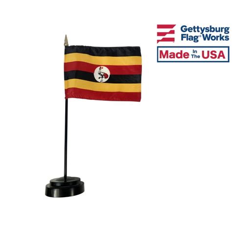 Uganda Stick Flag 4x6