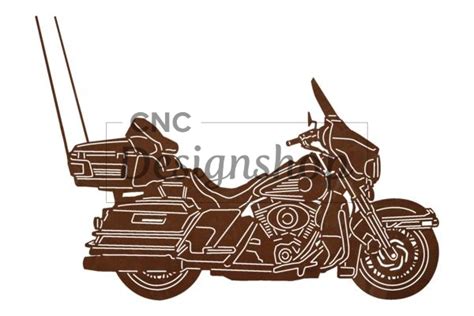 Harley Davidson Touring Motorcycle Dxf File For Cnc