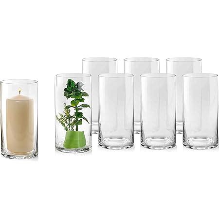 Amazon Parnoo Set Of Glass Cylinder Vases Inch Tall X Inch