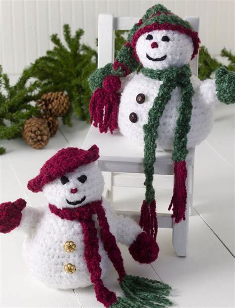How To Make Adorable Mr & Mrs Crochet Snowman Couple