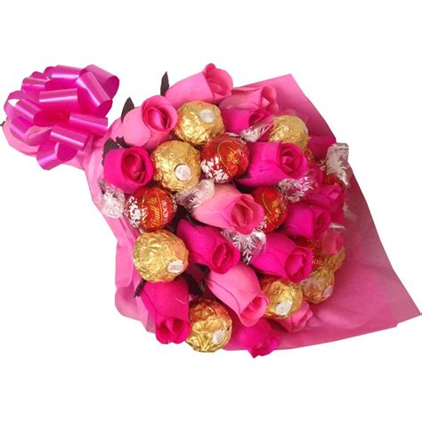 Lindor And Ferrero Rocher Rose Bouquet