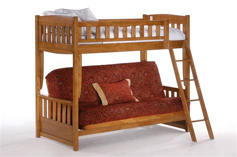 Bunk beds accommodate different types of mattresses. Cinnamon futon bunk Night & Day - Futon d'or & Natural ...