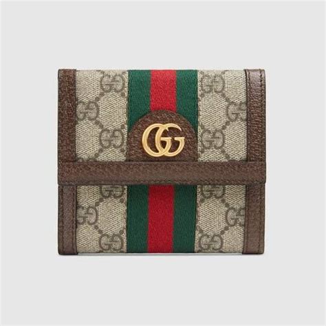 Gucci Ophidia Gg Continental Wallet Wallet Rhombus Design Canvas Clutch