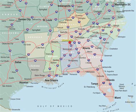 Printable Map Of The Southeastern United States Printable Maps Online