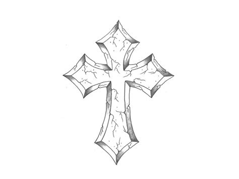 Golgotha cross vector sketch drawing, black and red cross silhouette isolated over white background. Simple Cross Drawing at GetDrawings | Free download