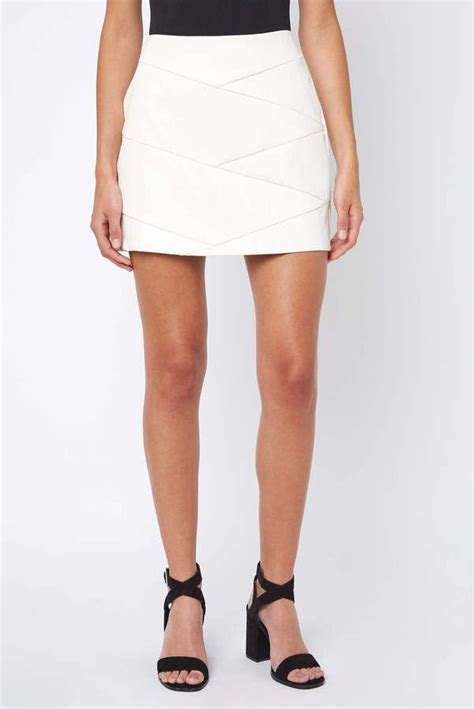 Minkpink Seam Detail Vegan Leather Mini Skirt Mini Skirts Leather