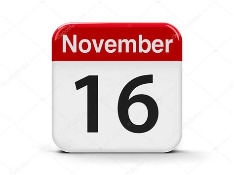 16 De Noviembre Calendario — Foto De Stock © Oakozhan 129825450