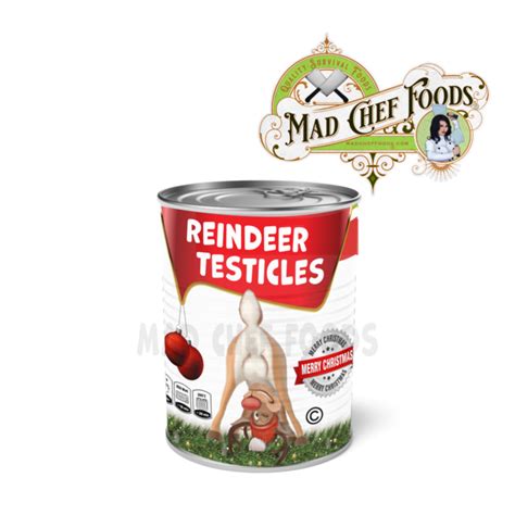 Reindeer Testicles Funny Prank Soup Can Labels Gag T Speed Demon Wraps