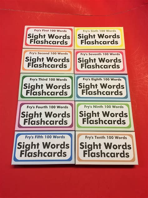 1000 Flashcards Fry”s Sight Words 1st 10th Hundred Words Flash