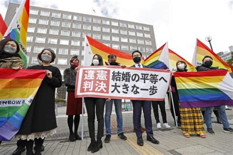japan court rules disallowing same sex marriage unconstitutional inquirer news