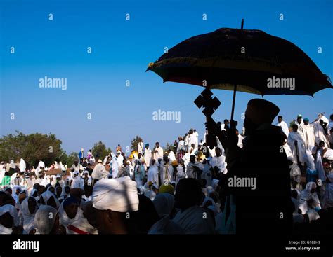 Silhouette Of An Ethiopian Priest Blessing The Crowd During Kidane
