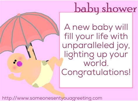 Few things in life are more joyous than the celebration of the birth of a baby. Baby Shower Wishes and Messages - Someone Sent You A Greeting