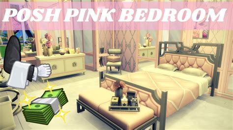 Posh Pink Bedroom Sims 4 Room Speed Build No Cc Youtube