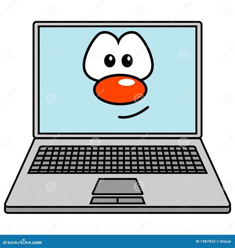 Laptop Stock Vector Image Of Comic Illustration Friend 1387833
