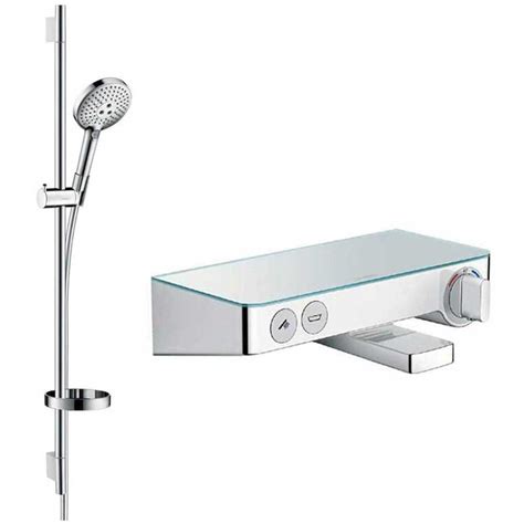 Combine your new mixer with a hansgrohe hand shower and shower rail from the same style. Hansgrohe Round Raindance Select Rail Kit With Select Bath ...