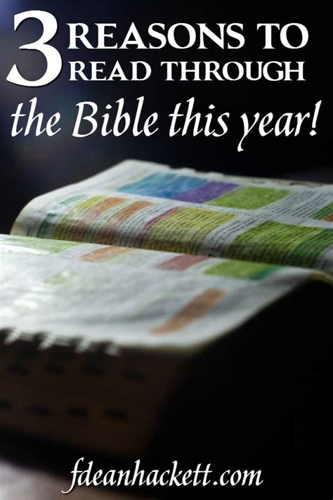 3 Reasons To Read Through The Bible This Year Foundational