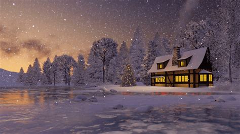 21 Cozy Winter Cabin Desktop Wallpaper