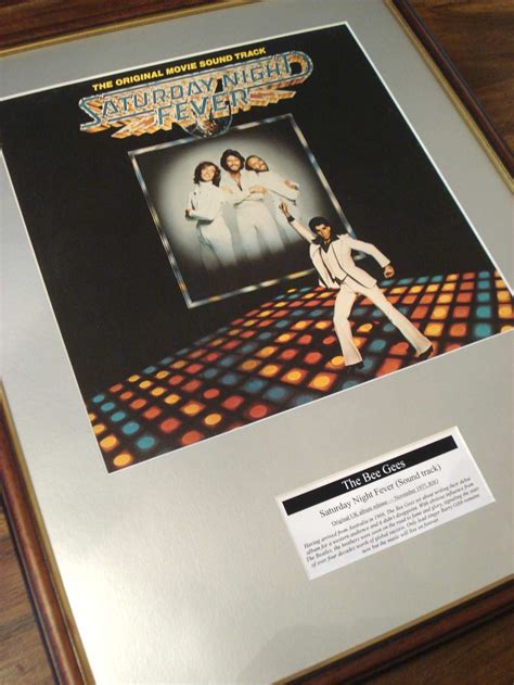 Bee Gees Saturday Night Fever Lp Original Framed Album Cover Etsy Uk